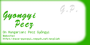 gyongyi pecz business card