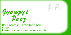 gyongyi pecz business card